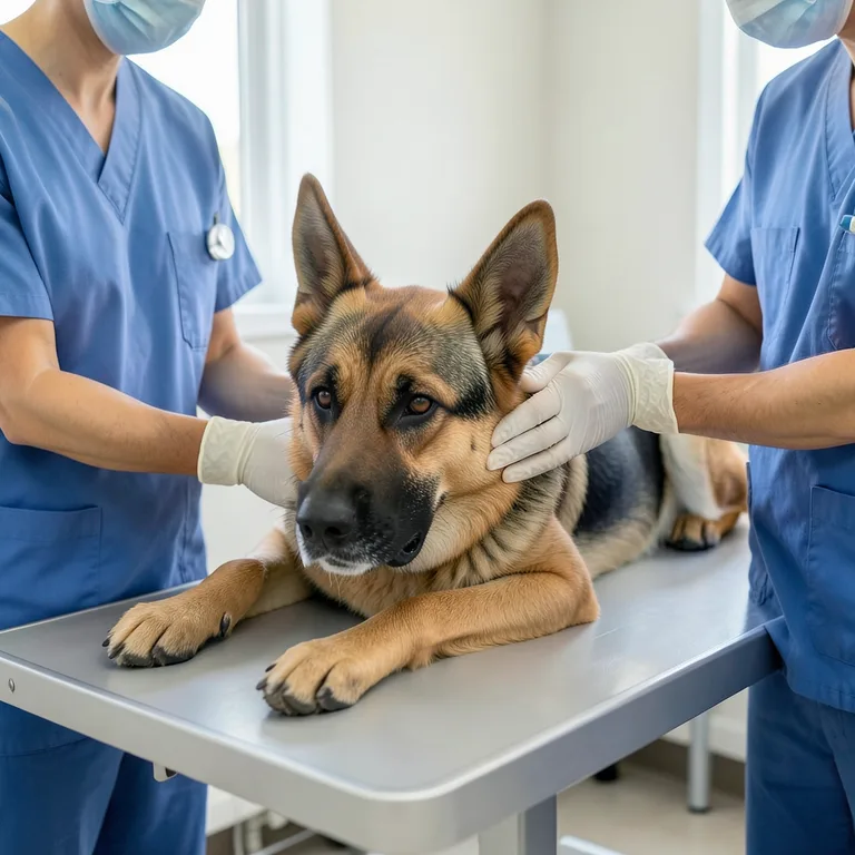 Co dělat když pes zvrací a kdy k veterináři - ilustrační foto