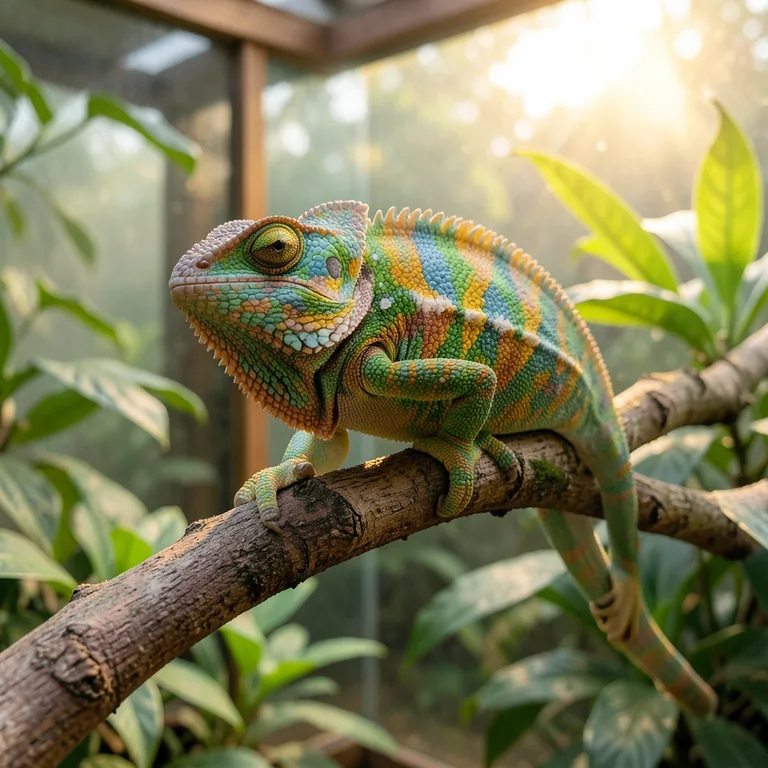 Jak se starat o chameleona jemenského - ilustrační foto