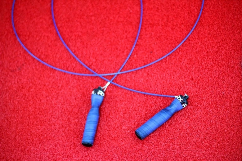 Jump rope on red carpet