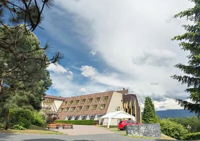 Hotel building in nature