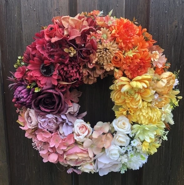 Autumn floral wreath
