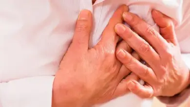 Hands clutching chest