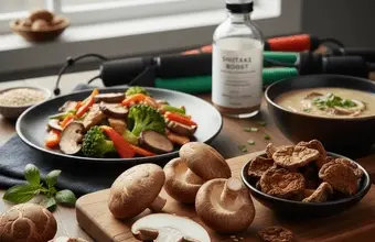 Čerstvé houby a zelenina jako zdroje vitamínu K2 v potravinách